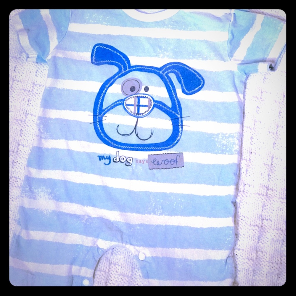 Graphic Print Short Sleeve Romper 3-6 M